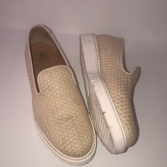 Aquatalia Beige Kay Slip-On Sneaker - Picture 5 of 10